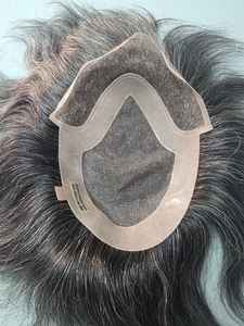 Taz Hair BD Fusion, Cabello Humano Remy con Trama Cosida a Mano, Peluca con Base de Encaje Frontal, Color Mixto 1B, Parches de Cabello Gris, Prótesis Capilar - Product Image 3