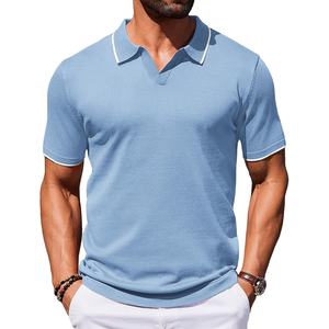 Nouveau Polo Homme Tendance en Laine Mérinos Respirante de Haute Qualité, Personnalisable, à Manches Courtes, Thermique, pour Affaires - Product Image 1