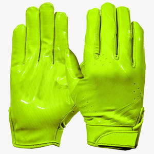 Mitaines de football américain avec impression de logo personnalisée, gants en cuir latex brillant, entraînement sportif en plein air, poignet réglable, protection - Product Image 5