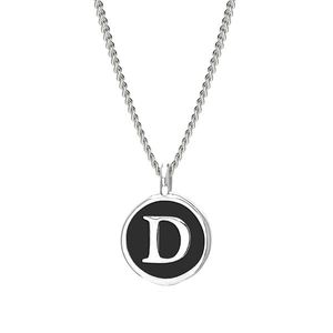 Bella Cavo Rhodium Finish Sterling Silver <b>Necklace</b> Letter-Shaped Pattern for Gift - Product Image 1