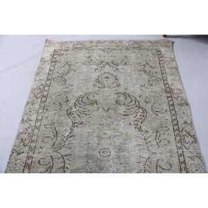 พรมวินเทจสไตล์ตุรกี ขนาด 4.5x8.7 ฟุต พรมลายทางสีเทาน้ำตาล - Product Image 5