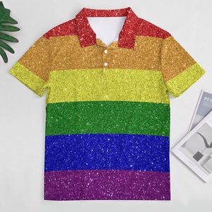 Polo d'été tendance pour hommes commerce extérieur couleur unie grande taille manches courtes brodé rabattu anti-boulochage - Product Image 1