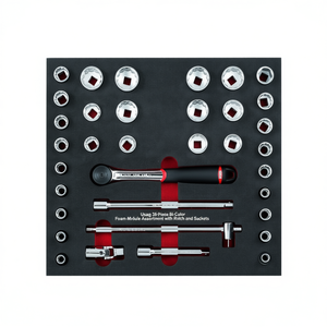 Usag 35-Piece Bi-Colour Foam-Module Assortment with <b>Ratchet</b> and <b>Sockets</b> - Product Image 2