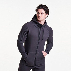 Sudadera con Capucha Formal Unisex de Invierno, Estilo Urbano, Corte Regular, 100% Algodón, Felpa, Teñido Liso, Impermeable, Transpirable, con Bolsillos, Diseño a Cuadros - Product Image 3