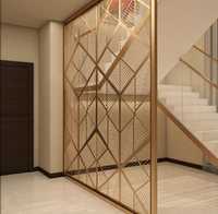 Paravent décoratif moderne en acier inoxydable étanche pour intérieur, sur mesure, fournisseur OEM en gros