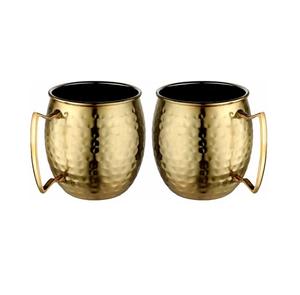 Tasse en laiton plaqué or de conception faite à la main tasse à boire avec le dernier support élégant tasse artisanale de bonne qualité - Product Image 3