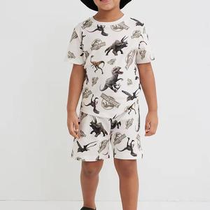 Conjunto corto de verano personalizado de alta calidad para hombres y niños patrón sólido serigrafiado algodón/poliéster hasta la rodilla camiseta lisa pantalones cortos - Product Image 3