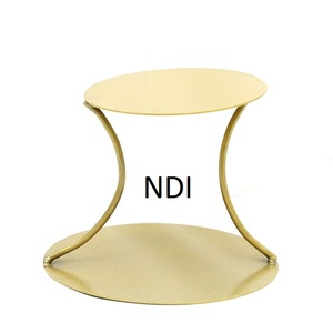 Soporte redondo para servir frutas, decorativo, de metal, con acabado dorado brillante, hecho a mano, para Navidad, bodas y celebraciones, ideal para hoteles. - Product Image 6