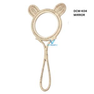 Espejo de mimbre de bambú vintage tejido redondo Babyroom pared arte guardería decoración rústica habitación de niños Interior estilo natural para el hogar - Product Image 4