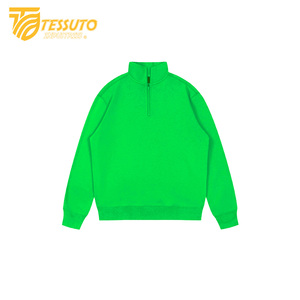 Tessuto fábrica personalizada sudaderas con media cremallera sudaderas con capucha cuello simulado sudaderas con cremallera para hombres sudaderas de algodón de alta calidad - Product Image 2