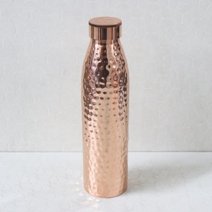 100% Pure & Handmade 1L <b>Copper</b> Water <b>Bottle</b> Leak-Proof Yoga <b>Bottle</b> with Custom Logo for Direct <b>Drinking</b> - Product Image 1