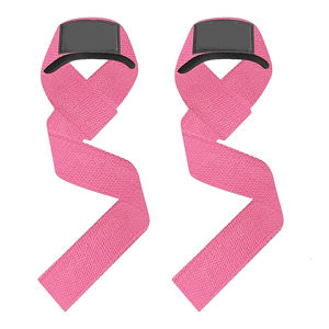 Correas de muñeca de elevación Levantamiento de pesas Algodón acolchado Correas de elevación de apoyo Hombres Mujeres Entrenamientos de potencia Deadlifts Hard Pull - Product Image 1