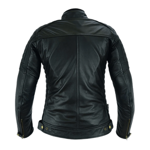 Veste moto en cuir noir pour femmes avec blindé Biker CE Protected Racing Veste moto en cuir pour femmes - Product Image 3