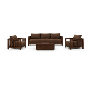 Conjunto de Sofá Moderno de Madera con Estructura de Bloques y Mesa de Centro a Juego para Hoteles de Lujo, Apartamentos y Salones - Product Image 1