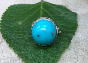 Bague en argent sterling 925 avec turquoise naturelle de la Belle au bois dormant Cadeau de naissance du mois de décembre pour Noël - Product Image 4