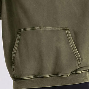 Haute qualité personnalisé blanc hommes lourd 100% coton pierre lavage à l'acide pull sweat à capuche homme coton mélangé - Product Image 3