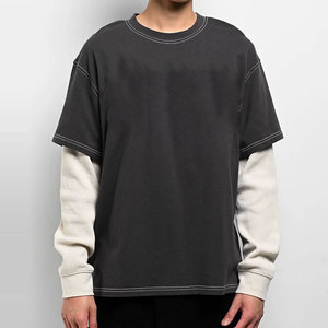 เสื้อเชิ้ตแขนยาวผู้ชายสไตล์สตรีทแวร์ คอกลม ทรงปกติ สีพื้น ขายดีรุ่นใหม่ปี 2026 สวมใส่สบาย ผลิตจากผ้าฝ้าย 100% ขายส่ง - Product Image 1