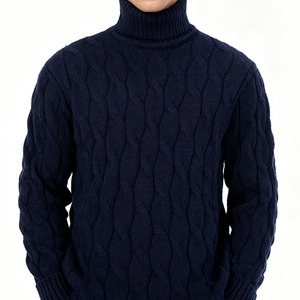 Pulls pour hommes tendance de l'hiver, nouveau design respirant, logo frontal, 100% laine, best-seller - Product Image 3