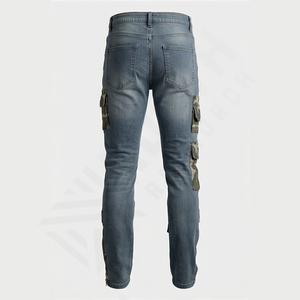 Pantalones Vaqueros de Uso Diario para Hombre, Diseño Personalizado, Transpirables, con Decoración de Botones, Primavera Invierno, Alta Calidad, Venta al Por Mayor - Product Image 2
