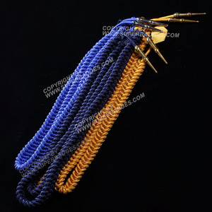 Customize High Quality Ceremonial Music Band Uniform Aiguillette Gold <b>Wire</b> Cord Uniform Aiguillette Supplier - Product Image 3