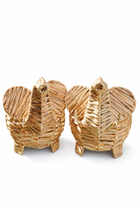 ELLA Handwoven Water Hyacinth <b>Elephant</b> Basket Set Natural Wicker Storage Organizer Decorative Handmade Eco Friendly Home <b>Decor</b> - Product Image 2