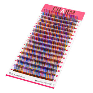 Pestañas de Colores Vibrantes para Extensiones de Pestañas Hechas a Mano, Pestañas Individuales Personalizables BC, Longitud de 25 mm, Venta al por Mayor - Product Image 3