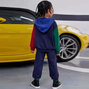 Wholesale Kids <b>Colour</b> <b>Block</b> Tracksuits Set 2024 High Quality Children Two Piece Sweat suit for Boys - Product Image 2