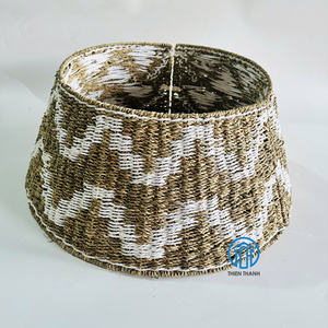 Beautiful Seagrass Christmas Tree Skirt Handwoven Seagrass Tree Collar Adds A Warm Organic Touch To Your Holiday Decorations - Product Image 3