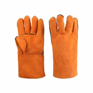 Resistente al calor Nuevo servicio personalizado OEM Guantes de soldadura de cuero Premium Nueva llegada Diseño de resistencia al calor Guantes de seguridad razonables - Product Image 5