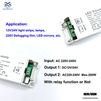 Alimentation à découpage 60W 12V / 24V certifiée CB TUV, transformateur AC/DC pour éclairage LED de miroir et bandes LED