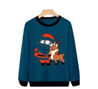 Suéter de Forro Polar Estampado con Efecto Ácido para Mujer, Estilo Urbano, Manga Larga, Opción de Logotipo Frontal, Venta al por Mayor, Colección Otoño/Invierno