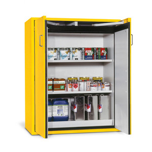 asecos Armadio per Materiali Pericolosi Ignifugo G 1200-F con Porte A Battente, Giallo - Product Image 1
