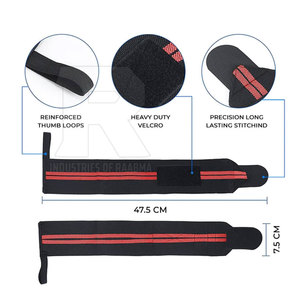 Muñequeras Resistentes para Gimnasio, Levantamiento de Pesas, Crossfit, Entrenamiento de Fuerza y Ejercicio, Muñequeras Ajustables - Product Image 5