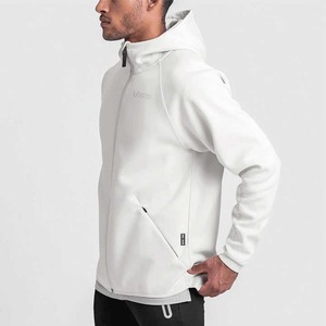Service OEM à la mode Sweats à capuche de bonne qualité pour hommes à la mode à manches longues Poches à fermeture éclair personnalisées lourdes à capuche à vendre - Product Image 1