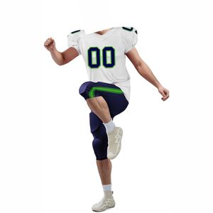 Nouveauté Maillots de football américain personnalisés Respirant Couleur personnalisée Manches courtes Grande taille Évacuation de l'humidité Fabriqué au Pakistan - Product Image 5