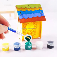 EN STOCK Kit de maisons d'oiseaux en bois pour enfants avec bandes de peinture, kit de bricolage pour construire et peindre des nichoirs, ensemble de jouets à dessiner