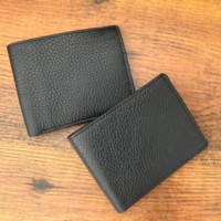 Penjualan Terbaik kualitas bagus 100% kulit sapi asli dompet lipat dua dengan kantong koin harga pabrik