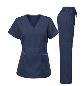 Uniformes Médicos Personalizados al por Mayor para Mujer, Conjuntos de Uniformes para Personal de Hospital y Enfermería, Tejido de Alta Calidad, Duradero, Spandex/Poliéster, Personalizable - Product Image 5