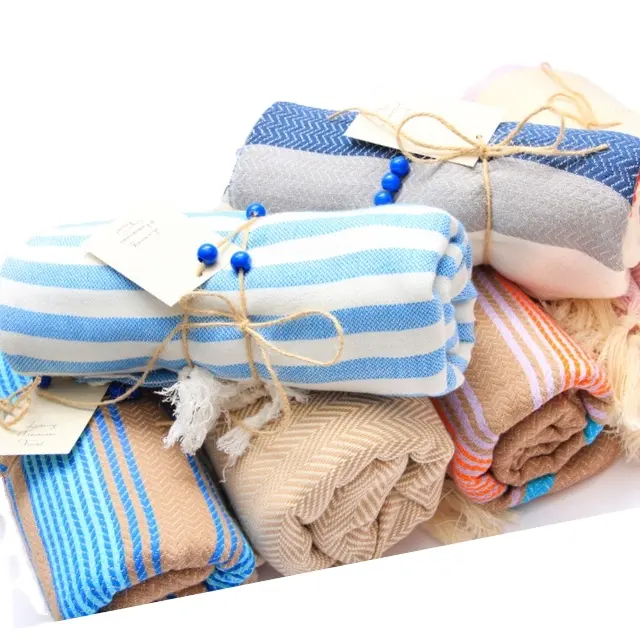 2022 Hete Verkoop Turkse Handdoek Katoenen Fouta Handdoek Gerecycled Katoen Hamam Handdoek Met Uw Aangepaste Logo En Ontwerp