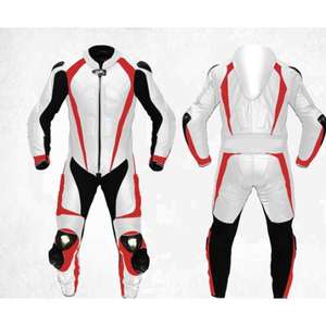 Traje de Motocicleta de Dos Piezas en Cuero Reforzado para Turismo y Carreras Urbanas, Resistente al Viento, Impermeable, Ajuste Ajustable, Forro Térmico - Product Image 5