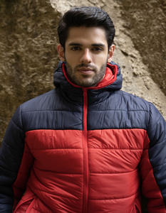 เสื้อแจ็คเก็ตบุนวมสำหรับนักขี่จักรยานของผู้ชายเสื้อฮู้ดโพลีเอสเตอร์น้ำหนักเบาออกแบบได้ตามต้องการสำหรับฤดูหนาว - Product Image 3