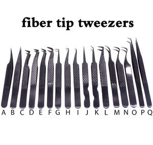 Pinzas de extensión de pestañas con punta de fibra Blanca Rosa profesional ANAAIF, pinzas puntiagudas personalizables con etiqueta privada - Product Image 2