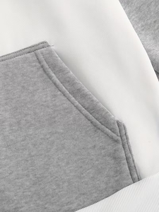 Sweat-shirt uni à col ras du cou pour hommes-Tissu tricoté à manches longues en polyester mélangé de style mature, coupe régulière légèrement extensible et confortable - Product Image 5