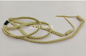 Super Quality Casual Uniform Accessories <b>New</b> Golden Silver Bullion Tactical Aiguillette Metal Wire Shoulder Cord - Product Image 2