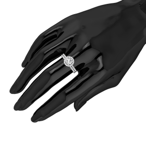 Bague de mariage pour femme en or jaune et blanc 9 carats, diamant de laboratoire de 1,29 carats, clarté VS, couleur EF, taille brillant, bijoux de luxe IGI - Product Image 3