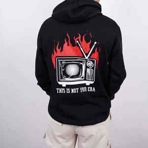 Venta al por mayor 100% algodón pesado personalizado pulóver con capucha Unisex Streetwear con serigrafía patrón sólido Premium para hombres - Product Image 2