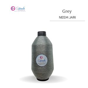 Gray2 Couleur 180D Neem Jari Métallique Flora Jari Fil à Broder Haute Ténacité Lurex Polyester pour Tricotage à la Main - Product Image 1