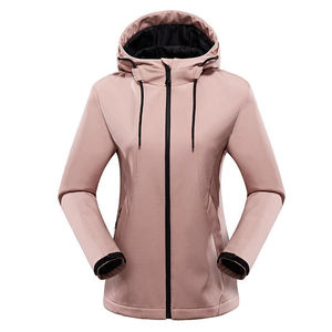 Chaquetas de concha blanda de caballo de invierno de buena calidad, chaqueta con aislamiento de logotipo impreso personalizado, chaqueta Softshell Core para mujer - Product Image 4