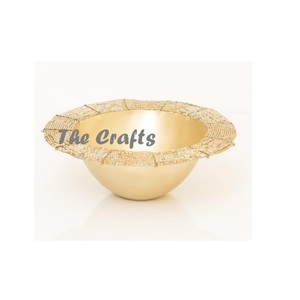 Bestest Design Food Decorative Serving <b>Bowl</b> With Finest Quality Gold Color <b>Snacks</b> Serving <b>Bowl</b> At Best Price - Product Image 1