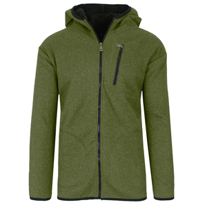 Sudadera con capucha de secado rápido con cremallera completa cómoda para hombre, transpirable, cálida, de lana lisa, logotipo personalizable, tela colorida de invierno XS con tinte liso - Product Image 1